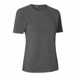 ARBEITS-T-SHIRT DAMEN | Stretch Komfort 595 von ID / Farbe: Silber grau / 75% Baumwolle 20% Viskose 5% Elasthan - | MEIN