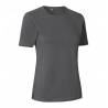 ARBEITS-T-SHIRT DAMEN | Stretch Komfort 595 von ID / Farbe: Silber grau / 75% Baumwolle 20% Viskose 5% Elasthan - | MEIN