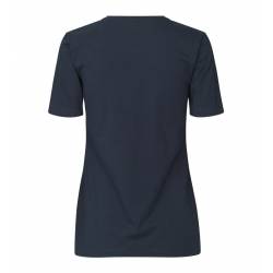 ARBEITS-T-SHIRT DAMEN | Stretch Komfort 595 von ID / Farbe: Navy / 75% Baumwolle 20% Viskose 5% Elasthan - | MEIN-KASACK