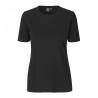 ARBEITS-T-SHIRT DAMEN | Stretch Komfort 595 von ID / Farbe: Schwarz / 75% Baumwolle 20% Viskose 5% Elasthan - | MEIN-KAS