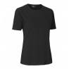 ARBEITS-T-SHIRT DAMEN | Stretch Komfort 595 von ID / Farbe: Schwarz / 75% Baumwolle 20% Viskose 5% Elasthan - | MEIN-KAS