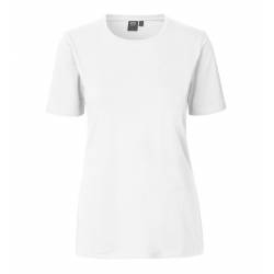 ARBEITS-T-SHIRT DAMEN | Stretch Komfort 595 von ID / Farbe: Weiß / 75% Baumwolle 20% Viskose 5% Elasthan - | MEIN-KASACK