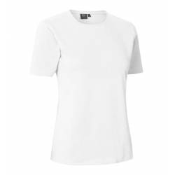 ARBEITS-T-SHIRT DAMEN | Stretch Komfort 595 von ID / Farbe: Weiß / 75% Baumwolle 20% Viskose 5% Elasthan - | MEIN-KASACK