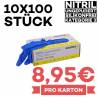 NITRIL-HANDSCHUHE | Einweghandschuh ENHU35-24 ungepudert / Farbe: blau / Nitril / ungepudert / 10x100 Stück - Box - | ME