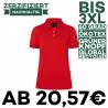 Stretch - Damen Workwear Poloshirt | PF 6 von KARLOWSKY / Farbe: rot / 51% Polyester / 47% BW / 2% Elastane - | MEIN-KAS