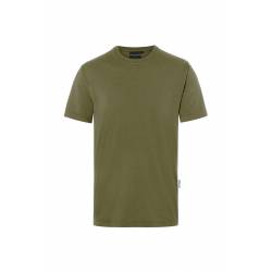 ARBEITS-T-SHIRT HERREN | Stretch WORKWEAR | TM 9 von KARLOWSKY / Farbe: moosgrün / 51% Polyester / 46% BW / 3% Elastane 