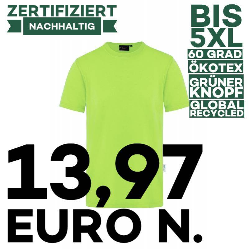 ARBEITS-T-SHIRT HERREN | Stretch WORKWEAR | TM 9 von KARLOWSKY / Farbe: kiwi / 51% Polyester / 46% BW / 3% Elastane | MEIN-KASACK.de - KASACK - KASACKS