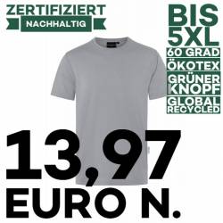 ARBEITS-T-SHIRT HERREN | Stretch WORKWEAR | TM 9 von KARLOWSKY / Farbe: platingrau / 51% Polyester / 46% BW / 3% Elastan