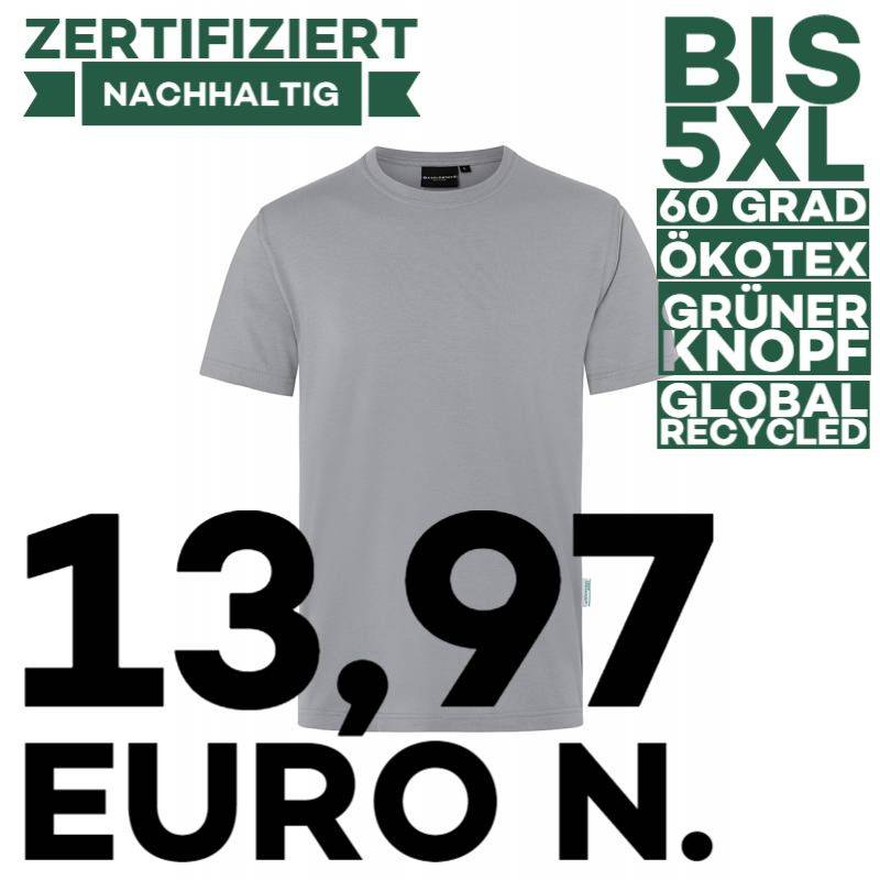 ARBEITS-T-SHIRT HERREN | Stretch WORKWEAR | TM 9 von KARLOWSKY / Farbe: platingrau / 51% Polyester / 46% BW / 3% Elastane | MEIN-KASACK.de - KASACK - KASACKS