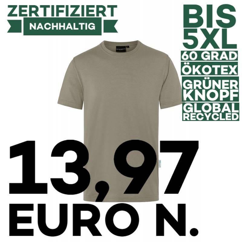 ARBEITS-T-SHIRT HERREN | Stretch WORKWEAR | TM 9 von KARLOWSKY / Farbe: salbei / 51% Polyester / 46% BW / 3% Elastane | MEIN-KASACK.de - KASACK - KASACKS