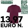 ARBEITS-T-SHIRT HERREN | Stretch WORKWEAR | TM 9 von KARLOWSKY / Farbe: aubergine / 51% Polyester / 46% BW / 3% Elastane