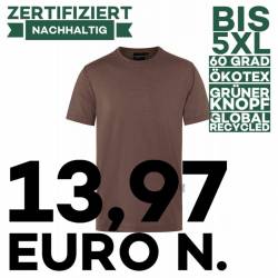 ARBEITS-T-SHIRT HERREN | Stretch WORKWEAR | TM 9 von KARLOWSKY / Farbe: hellbraun / 51% Polyester / 46% BW / 3% Elastane