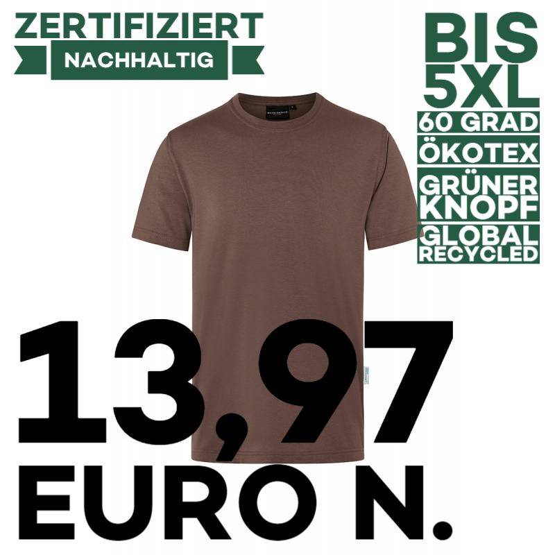 ARBEITS-T-SHIRT HERREN | Stretch WORKWEAR | TM 9 von KARLOWSKY / Farbe: hellbraun / 51% Polyester / 46% BW / 3% Elastane | MEIN-KASACK.de - KASACK - KASACKS