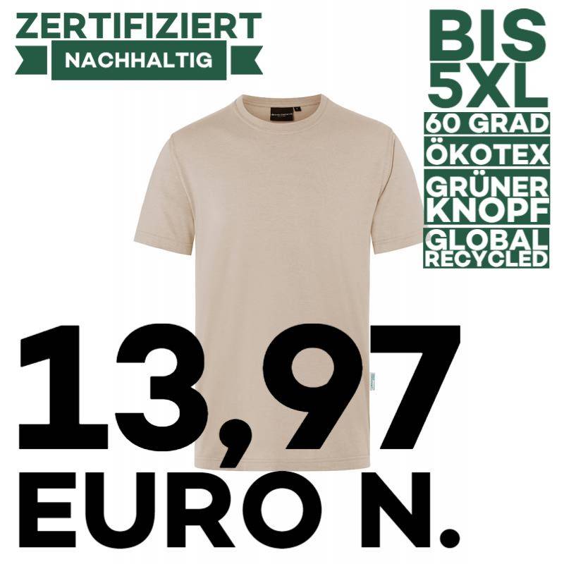 ARBEITS-T-SHIRT HERREN | Stretch WORKWEAR | TM 9 von KARLOWSKY / Farbe: sand / 51% Polyester / 46% BW / 3% Elastane | MEIN-KASACK.de - KASACK - KASACKS