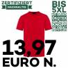 ARBEITS-T-SHIRT HERREN | Stretch WORKWEAR | TM 9 von KARLOWSKY / Farbe: rot / 51% Polyester / 46% BW / 3% Elastane - | M