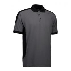 ARBEITS-POLO-SHIRT HERREN | PRO Wear Kontrast 322 von ID / Farbe: grau / 50% BAUMWOLLE 50% POLYESTER - | MEIN-KASACK.de 