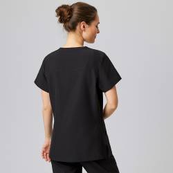 Damen - STRETCH-Kasack 702 - SlimFit von EXNER / Farbe: schwarz / 94% Polyester, 6% Spandex, 170 g - | MEIN-KASACK.de | 