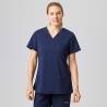 Damen - STRETCH-Kasack 704 - RegularFit von EXNER / Farbe: navy / 94% Polyester, 6% Spandex, 170 g - | MEIN-KASACK.de | 