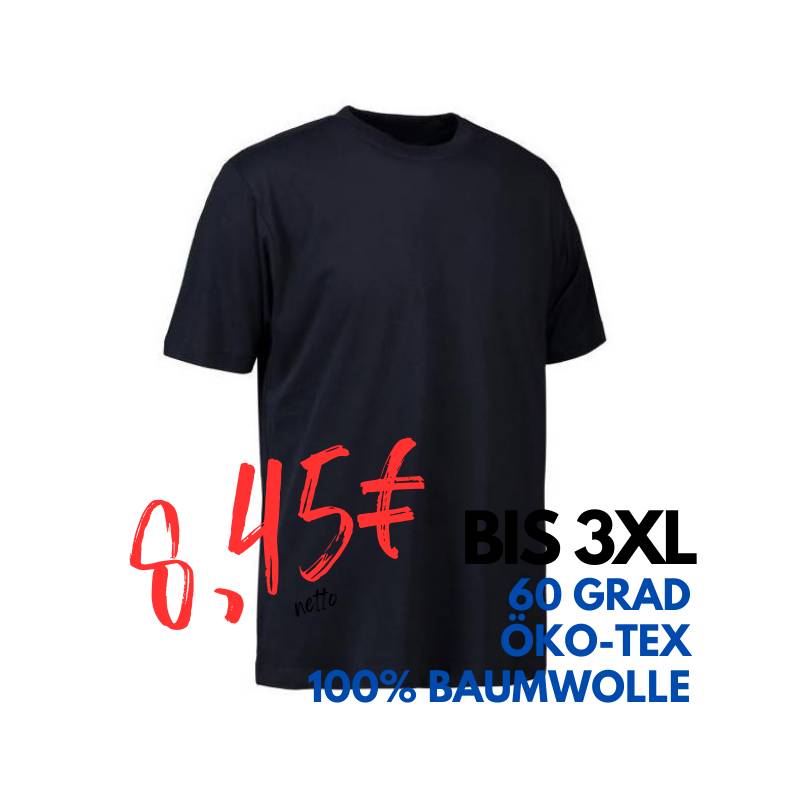 ARBEITS-T-SHIRT (Unisex - Herren - Damen) | 500 von ID / Farbe: navy / 100% BAUMWOLLE | MEIN-KASACK.de - KASACK - KASACKS