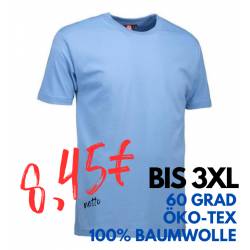 ARBEITS-T-SHIRT (Unisex - Herren - Damen) | 500 von ID / Farbe: hellblau / 100% BAUMWOLLE - | MEIN-KASACK.de | kasack | 