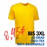 ARBEITS-T-SHIRT (Unisex - Herren - Damen) | 500 von ID / Farbe: gelb / 100% BAUMWOLLE - | MEIN-KASACK.de | kasack | kasa