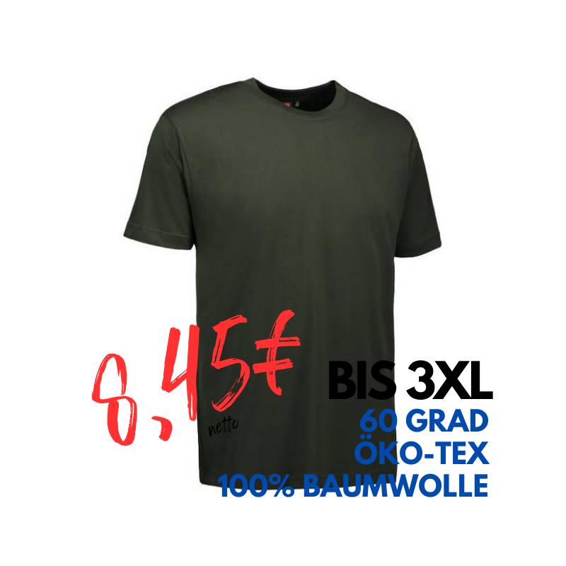 ARBEITS-T-SHIRT (Unisex - Herren - Damen) | 500 von ID / Farbe: flaschengrün / 100% BAUMWOLLE | MEIN-KASACK.de - KASACK - KASACKS