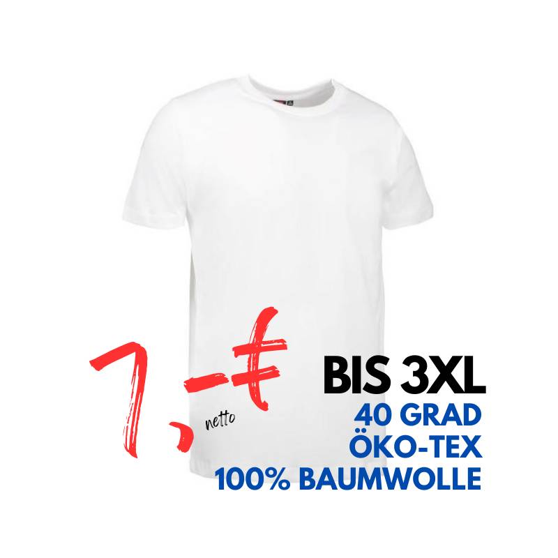 ARBEITS-T-SHIRT HERREN | YES 2000 von ID / Farbe: weiß / 100% BAUMWOLLE | MEIN-KASACK.de - KASACK - KASACKS