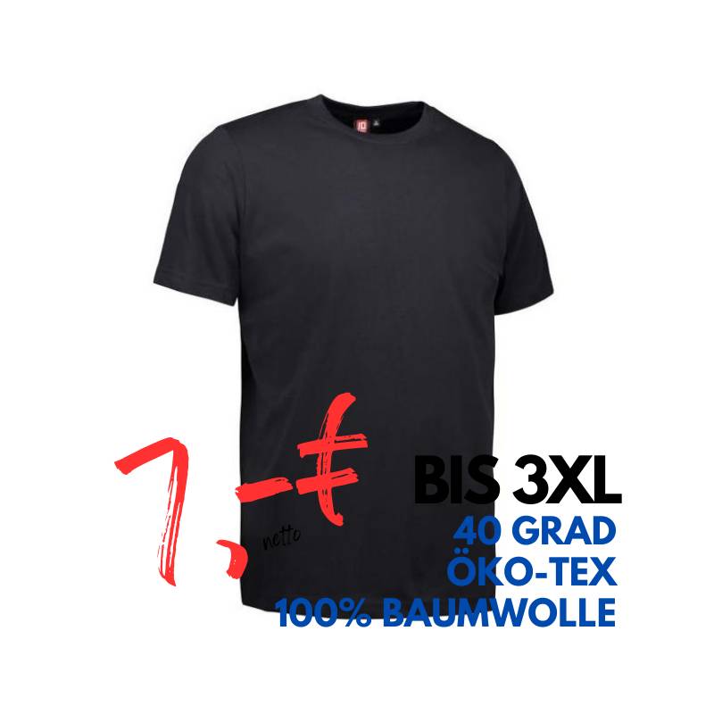 ARBEITS-T-SHIRT HERREN | YES 2000 von ID / Farbe: schwarz / 100% BAUMWOLLE | MEIN-KASACK.de - KASACK - KASACKS