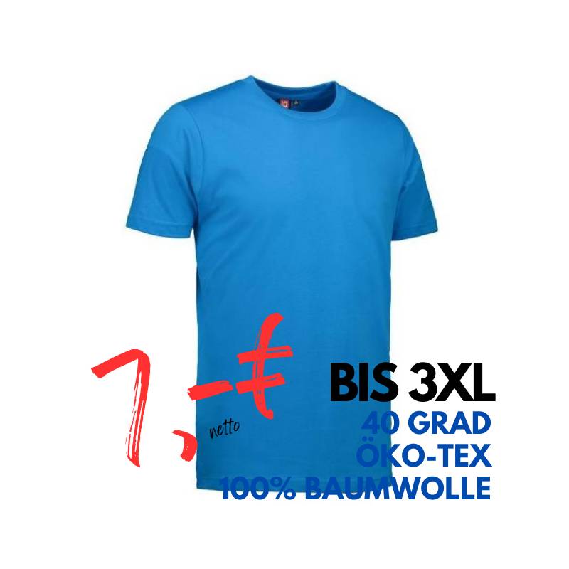 ARBEITS-T-SHIRT HERREN | YES 2000 von ID / Farbe: türkis / 100% BAUMWOLLE | MEIN-KASACK.de - KASACK - KASACKS