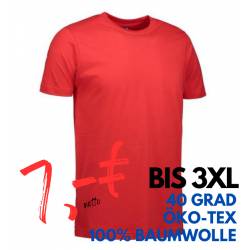 ARBEITS-T-SHIRT HERREN | YES 2000 von ID / Farbe: rot  / 100% BAUMWOLLE - | MEIN-KASACK.de | kasack | kasacks | kassak |