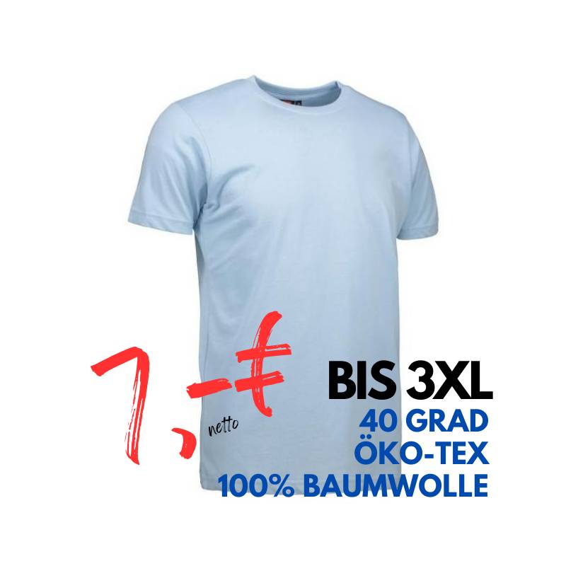 ARBEITS-T-SHIRT HERREN | YES 2000 von ID / Farbe: hellblau / 100% BAUMWOLLE | MEIN-KASACK.de - KASACK - KASACKS