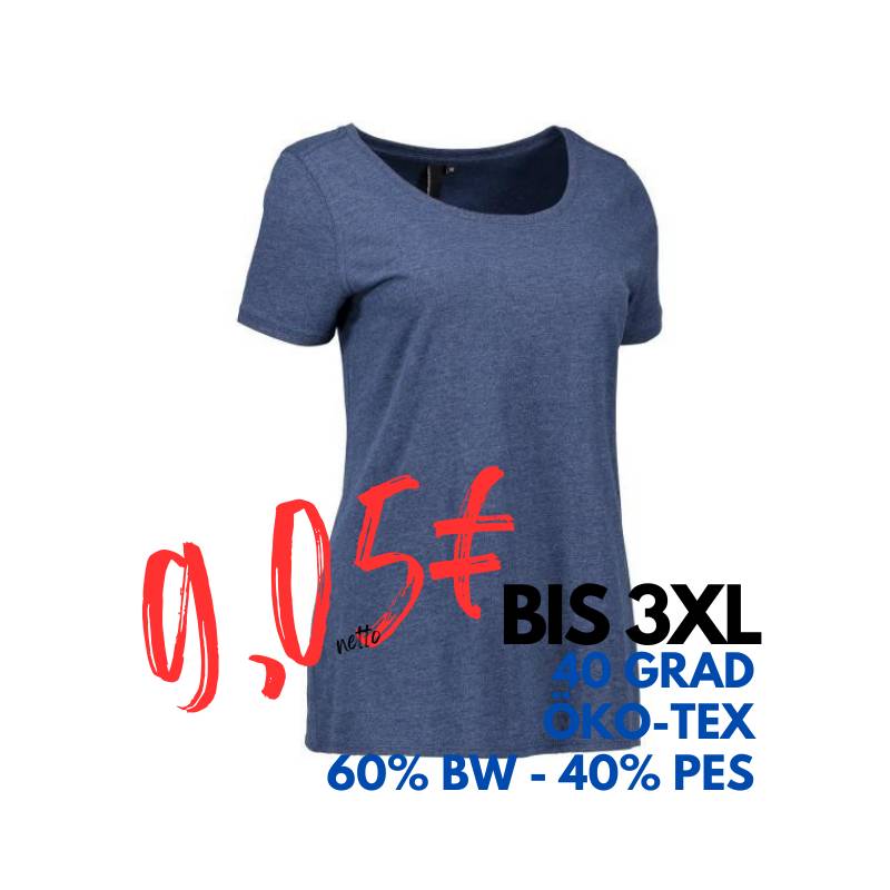 ARBEITS-T-SHIRT DAMEN | CORE O-Neck Tee 541 von ID / Farbe: blau / 60% BAUMWOLLE 40% POLYESTER | MEIN-KASACK.de - KASACK - KASACKS