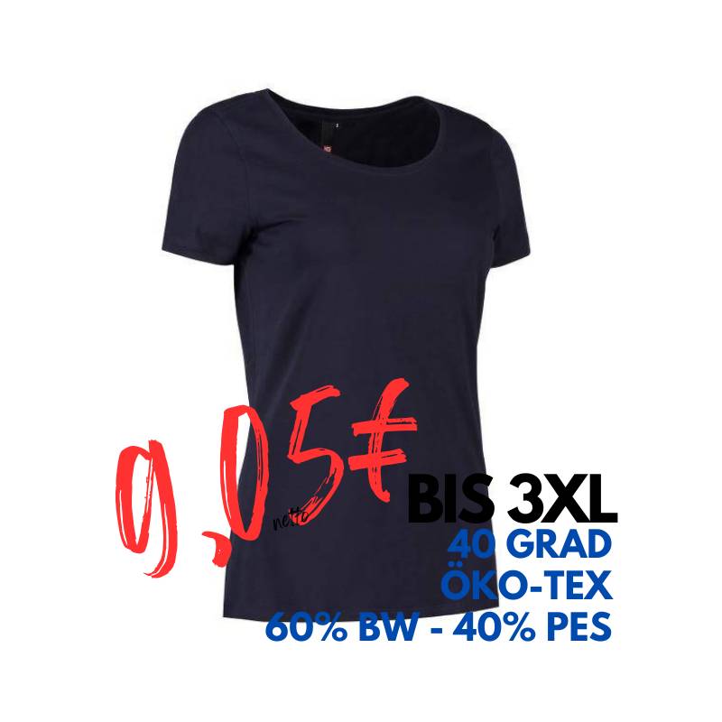 ARBEITS-T-SHIRT DAMEN | CORE O-Neck Tee 541 von ID / Farbe: navy / 60% BAUMWOLLE 40% POLYESTER | MEIN-KASACK.de - KASACK - KASACKS