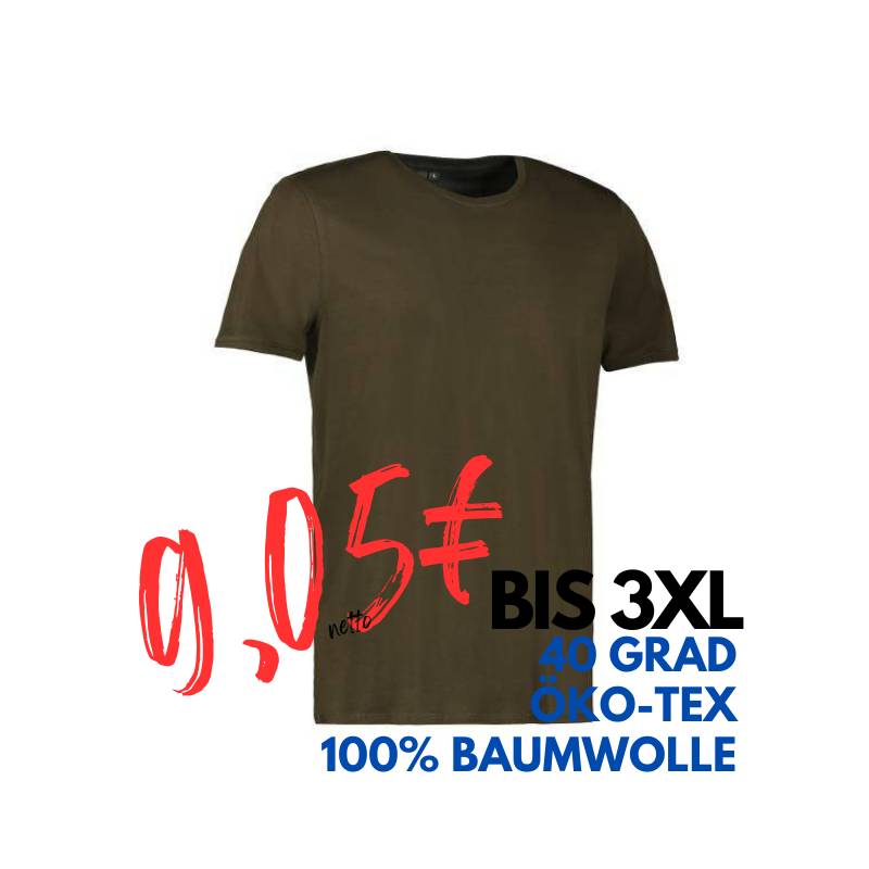 ARBEITS-T-SHIRT HERREN | CORE O-Neck Tee 540 von ID / Farbe: oliv / 100% BAUMWOLLE | MEIN-KASACK.de - KASACK - KASACKS