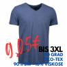 ARBEITS-T-SHIRT HERREN | CORE V-Neck Tee 542 von ID / Farbe: blau  / 90% BAUMWOLLE 10% VISKOSE - | MEIN-KASACK.de | kasa