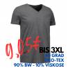 ARBEITS-T-SHIRT HERREN | CORE V-Neck Tee 542 von ID / Farbe: koks / 90% BAUMWOLLE 10% VISKOSE - | MEIN-KASACK.de | kasac