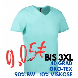 ARBEITS-T-SHIRT HERREN | CORE V-Neck Tee 542 von ID / Farbe: mint / 90% BAUMWOLLE 10% VISKOSE - | MEIN-KASACK.de | kasac