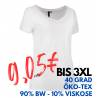 ARBEITS-T-SHIRT DAMEN | CORE V-Neck Tee 543 von ID / Farbe: weiß / 90% BAUMWOLLE 10% VISKOSE - | MEIN-KASACK.de | kasack