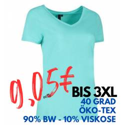 ARBEITS-T-SHIRT DAMEN | CORE V-Neck Tee 543 von ID / Farbe: mint / 90% BAUMWOLLE 10% VISKOSE - | MEIN-KASACK.de | kasack