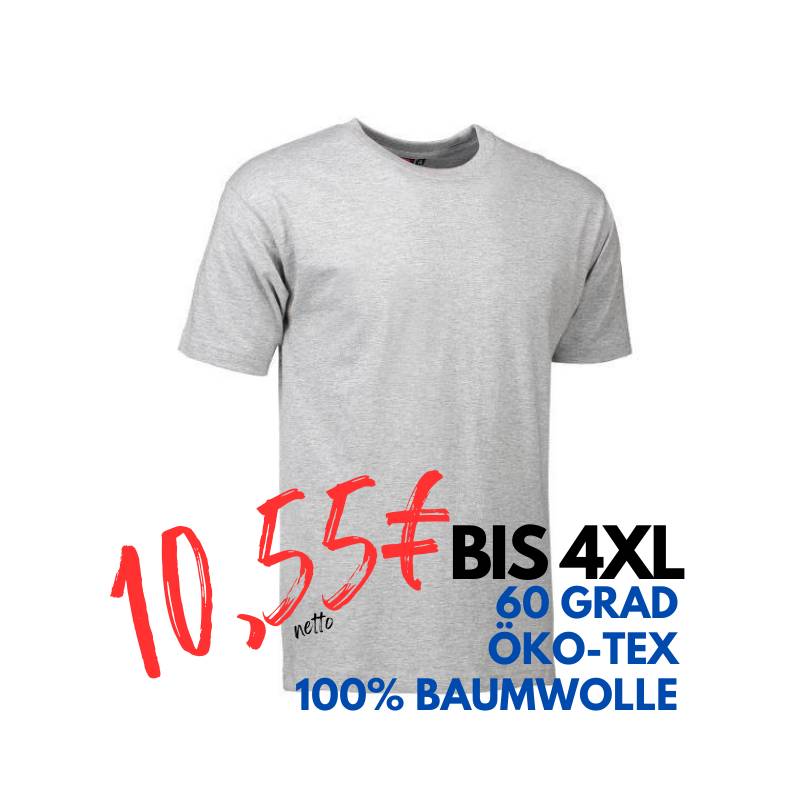 ARBEITS-T-SHIRT HERREN | T-TIME 510 von ID / Farbe: grau / 100% BAUMWOLLE | MEIN-KASACK.de - KASACK - KASACKS