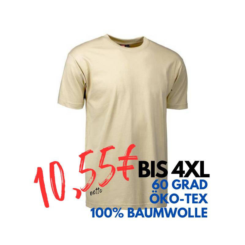 ARBEITS-T-SHIRT HERREN | T-TIME 510 von ID / Farbe: kitt / 100% BAUMWOLLE | MEIN-KASACK.de - KASACK - KASACKS