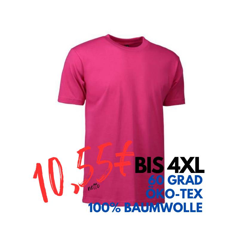 ARBEITS-T-SHIRT HERREN | T-TIME 510 von ID / Farbe: pink / 100% BAUMWOLLE | MEIN-KASACK.de - KASACK - KASACKS