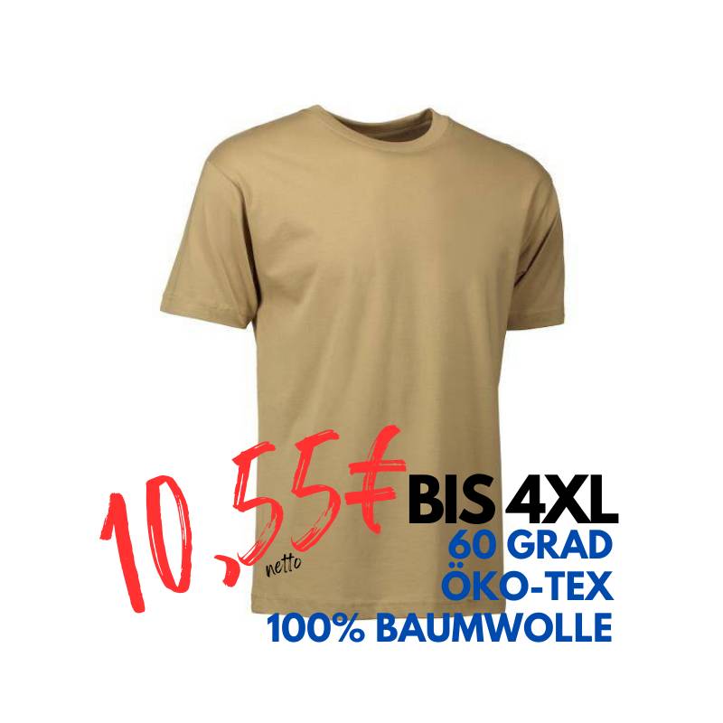 ARBEITS-T-SHIRT HERREN | T-TIME 510 von ID / Farbe: sand / 100% BAUMWOLLE | MEIN-KASACK.de - KASACK - KASACKS