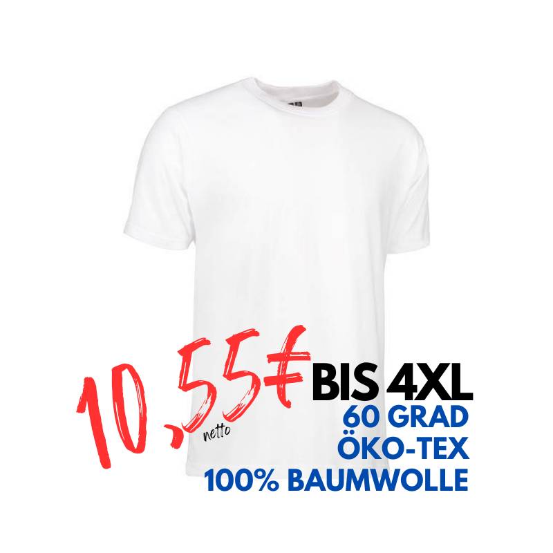 ARBEITS-T-SHIRT HERREN | T-TIME 510 von ID / Farbe: weiß / 100% BAUMWOLLE | MEIN-KASACK.de - KASACK - KASACKS