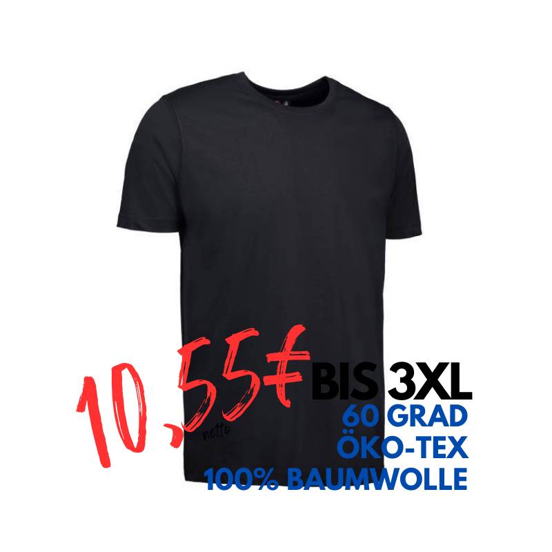 ARBEITS-T-SHIRT HERREN | T-TIME 502 von ID / Farbe: schwarz / 100% BAUMWOLLE | MEIN-KASACK.de - KASACK - KASACKS