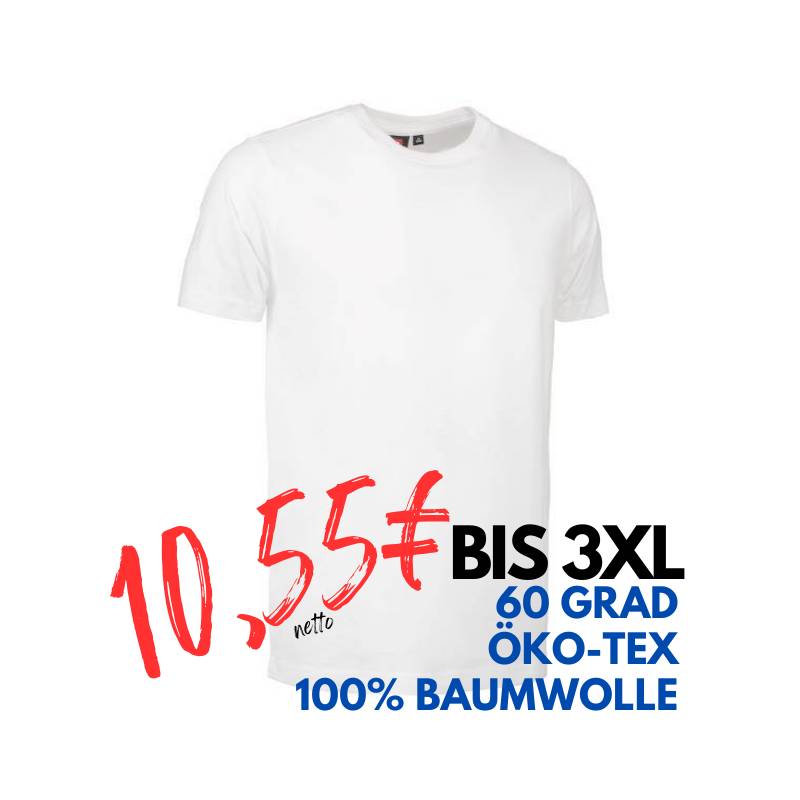 ARBEITS-T-SHIRT HERREN | T-TIME 502 von ID / Farbe: weiß / 100% BAUMWOLLE | MEIN-KASACK.de - KASACK - KASACKS