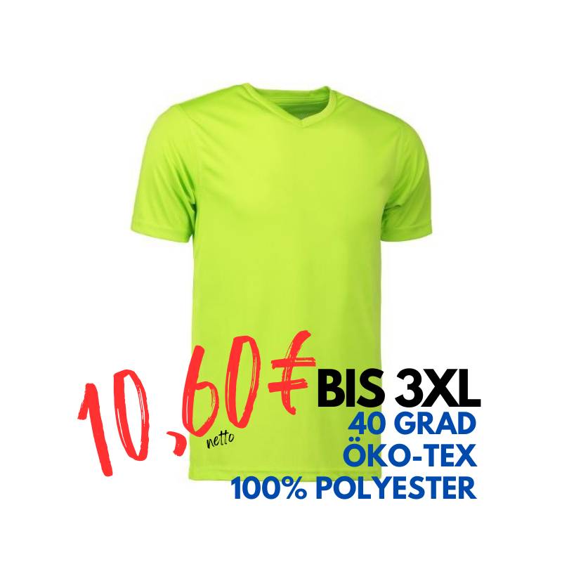 ARBEITS-T-SHIRT HERREN | YES Active 2030 von ID / Farbe: lime / 100% POLYESTER | MEIN-KASACK.de - KASACK - KASACKS