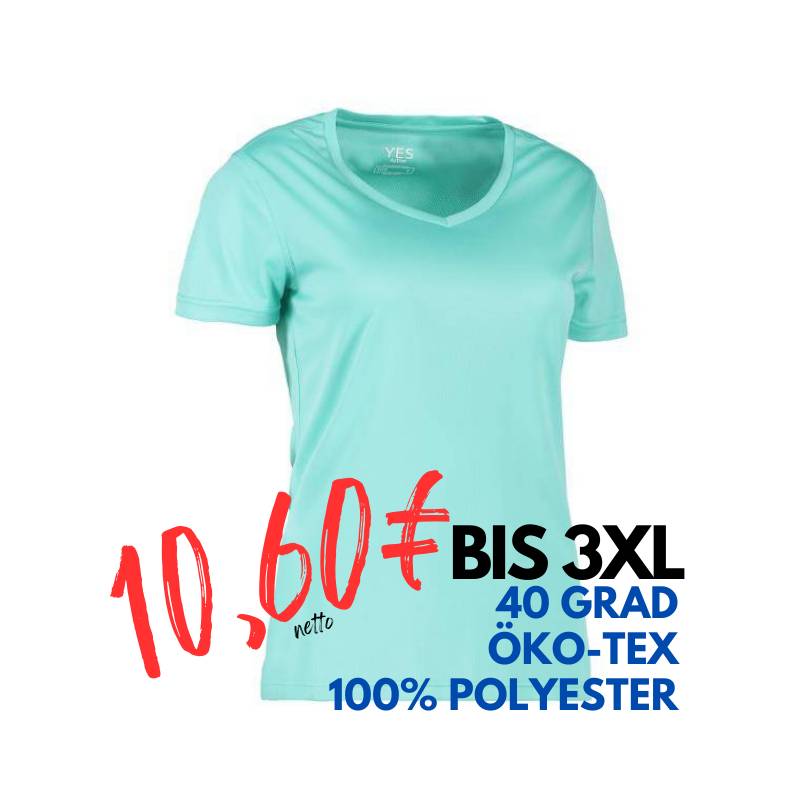 ARBEITS-T-SHIRT DAMEN | YES Active 2032 von ID / Farbe: mint / 100% POLYESTER | MEIN-KASACK.de - KASACK - KASACKS