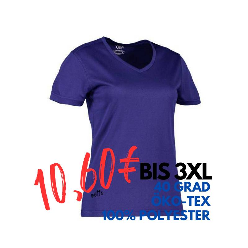 ARBEITS-T-SHIRT DAMEN | YES Active 2032 von ID / Farbe: kornblau / 100% POLYESTER | MEIN-KASACK.de - KASACK - KASACKS