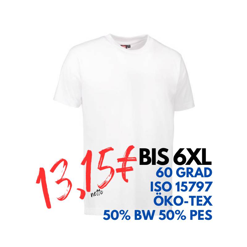 ARBEITS-T-SHIRT HERREN | PRO Wear light 310 von ID / Farbe: weiß / 50% BAUMWOLLE 50% POLYESTER | MEIN-KASACK.de - KASACK - KASACKS